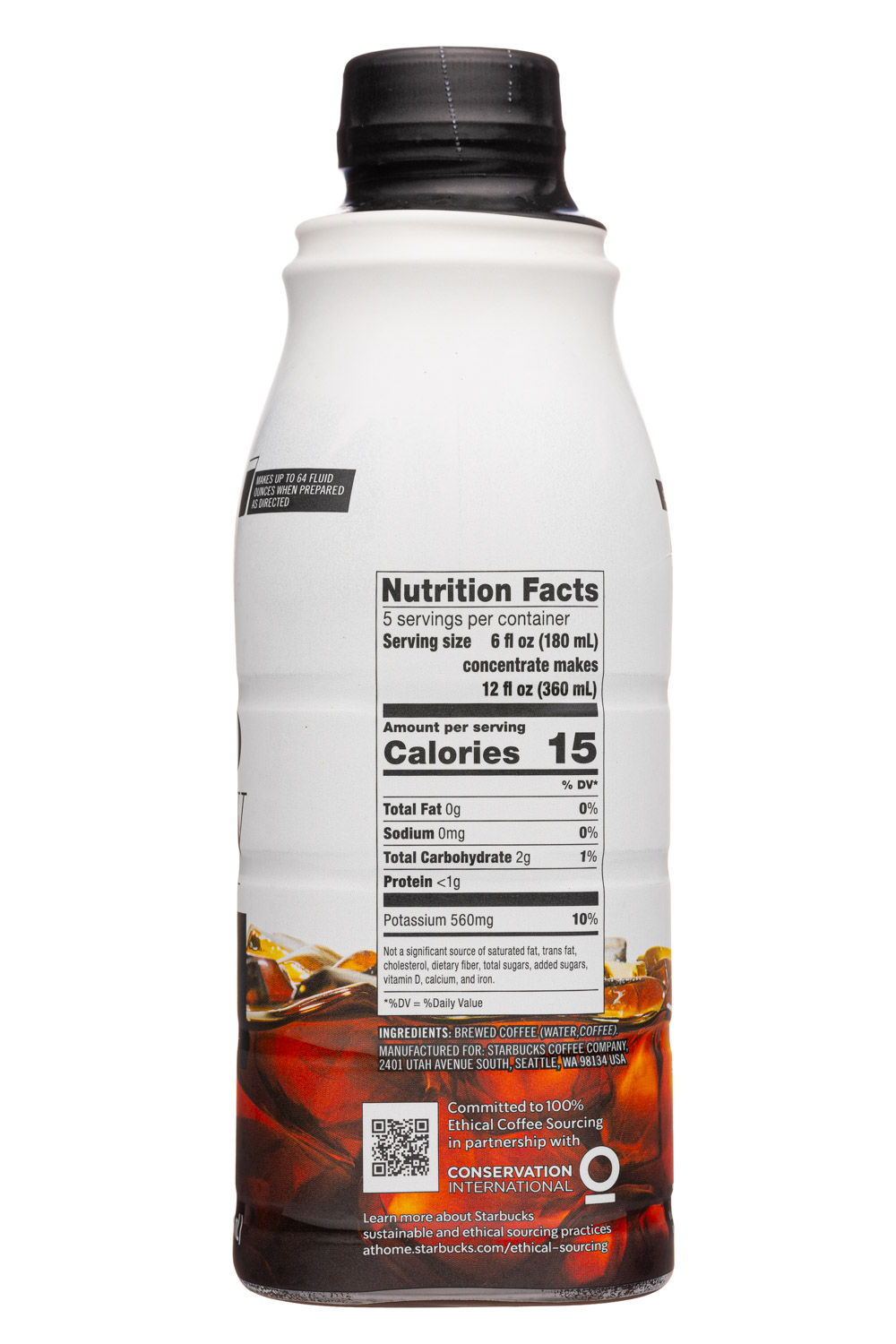 Starbucks Cold Brew Coffee: Starbucks-32oz-2024-CBConcentrate-Black-Facts