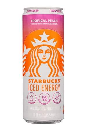 Starbucks Iced Coffee: Starbucks-12oz-2025-IcedEnergy-TropicalPeach-Front