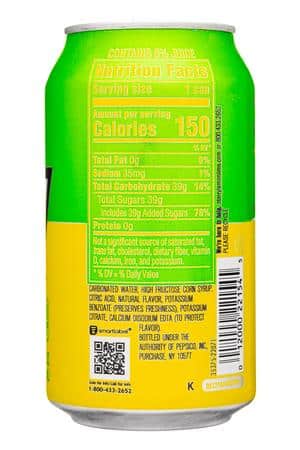 Starry: Starry-12oz-2023-LemonLimeSoda-Facts