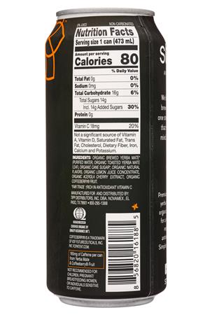 Steaz Antioxidant Brew: Steaz-16oz-2021-YerbaMate-PeachPlease-Facts