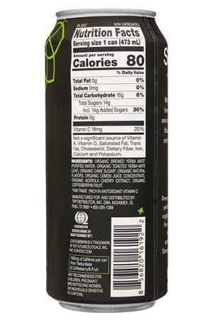 Steaz Antioxidant Brew: Steaz-16oz-2021-YerbaMate-MintToBe-Facts