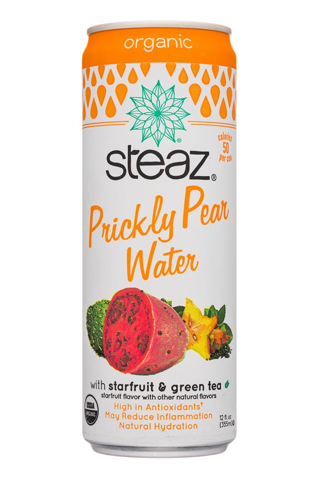 Steaz Prickly Pear: Steaz-12oz-PricklyPearWater-StarfruitGreenTea-Front