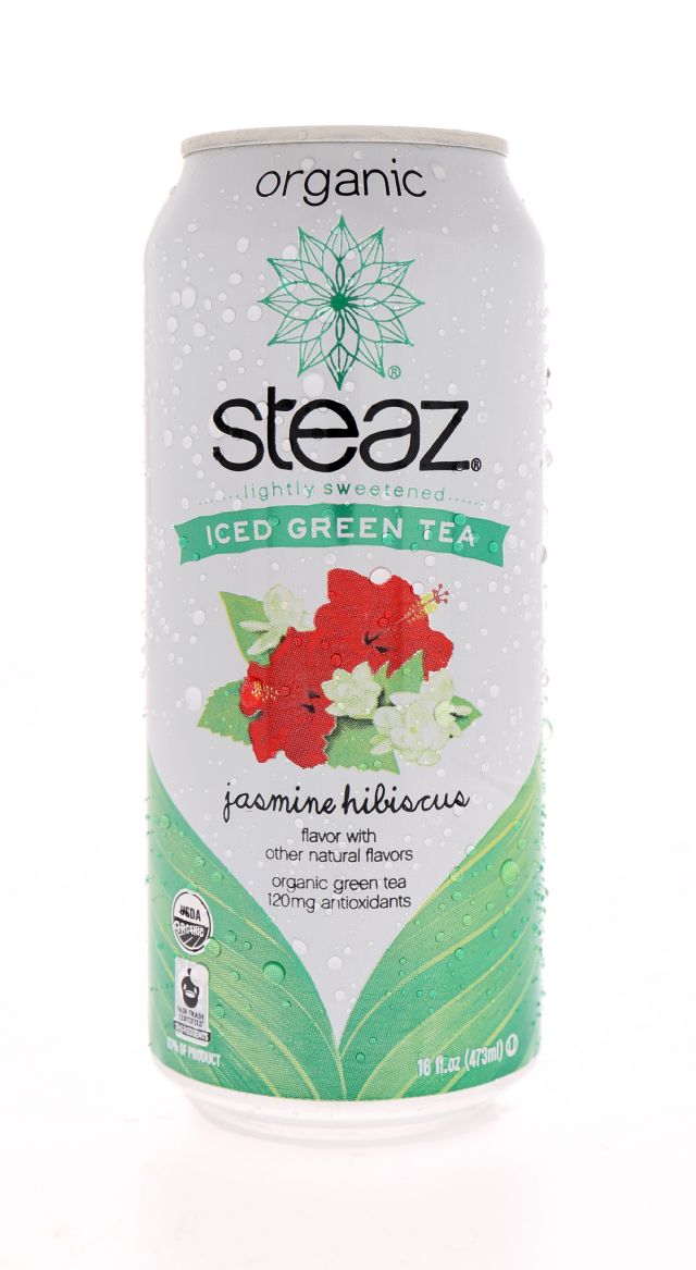 Steaz Organic Iced Teaz: Steaz JasmineHib Front