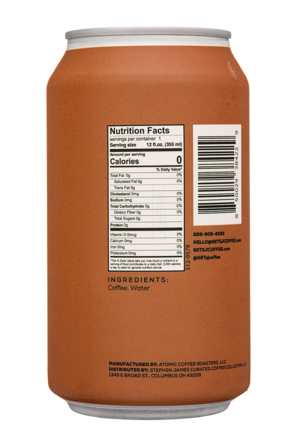 Stephen James Curated Coffee Collection: StephenJames-12oz-2023-ColdBrew-DarkRoast-Facts