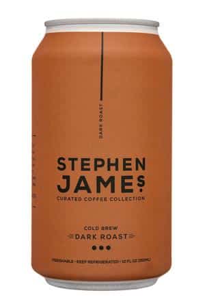 Stephen James Curated Coffee Collection: StephenJames-12oz-2023-ColdBrew-DarkRoast-Front