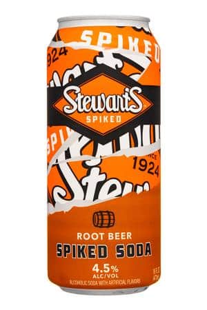 Stewart's Fountain Classics: Stewarts-16oz-2022-SpikedSoda-RootBeer
