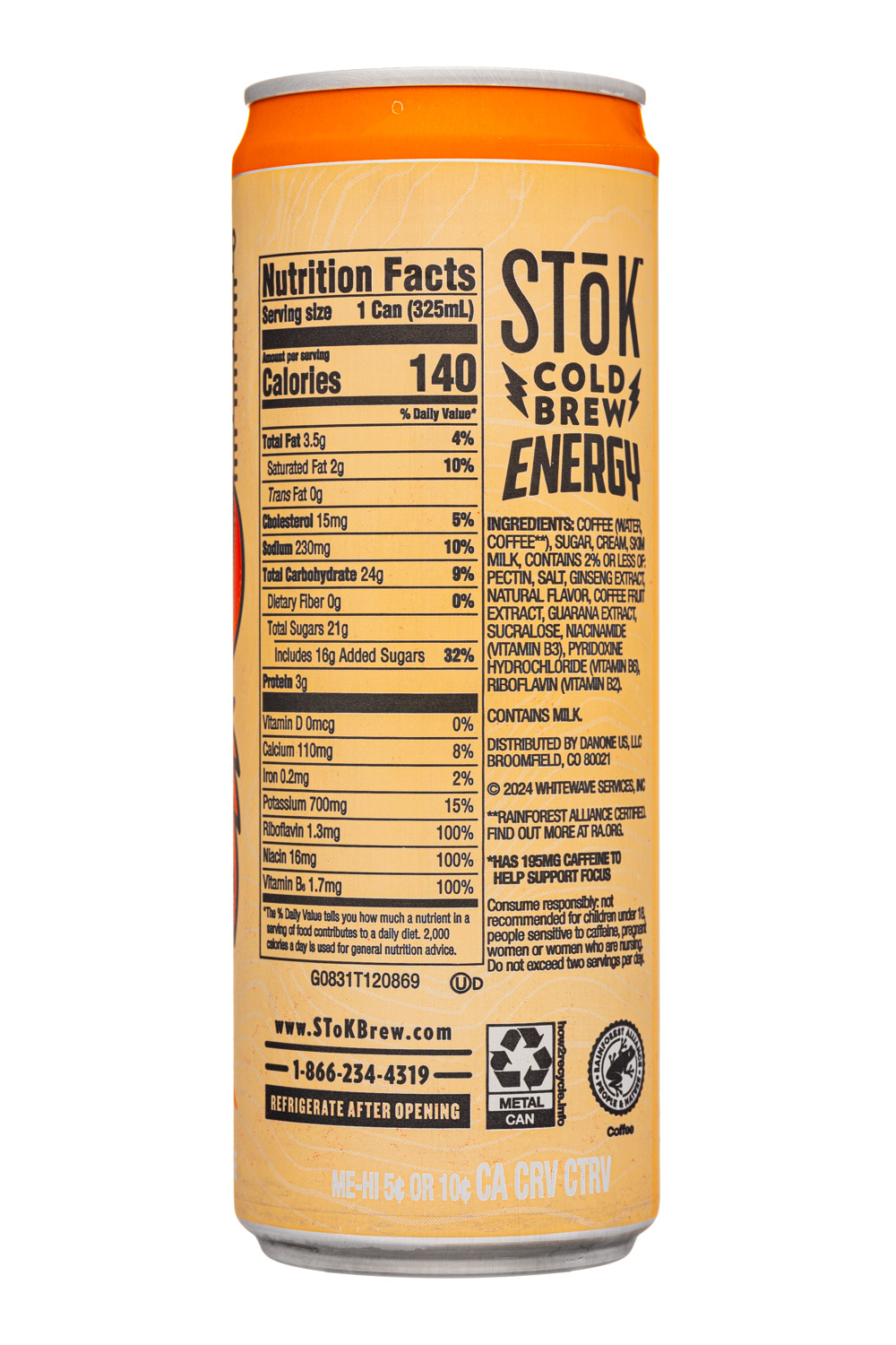 StoK Cold-Brew Iced Coffee: Stok-11oz-2024-ColdBrew-Energy-CaramelCream-Facts