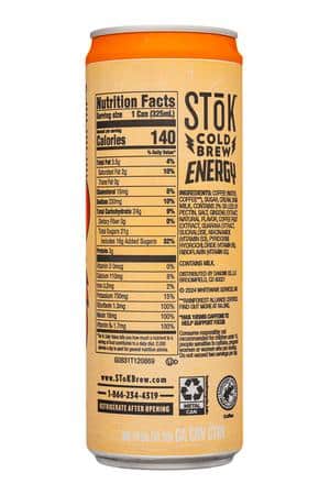 StoK Cold-Brew Iced Coffee: Stok-11oz-2024-ColdBrew-Energy-CaramelCream-Facts