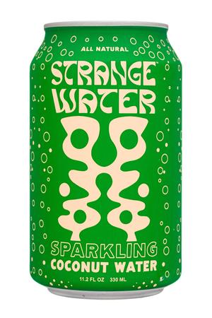 Strange Water: StrangeWater-12oz-2024-CoconutWater-Sparkling-Front