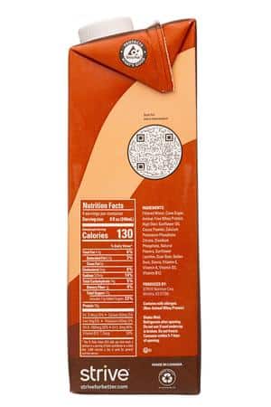 Strive FreeMilk: StriveFreeMilk-32oz-2023-AnimalFreeMilk-Choc-Facts