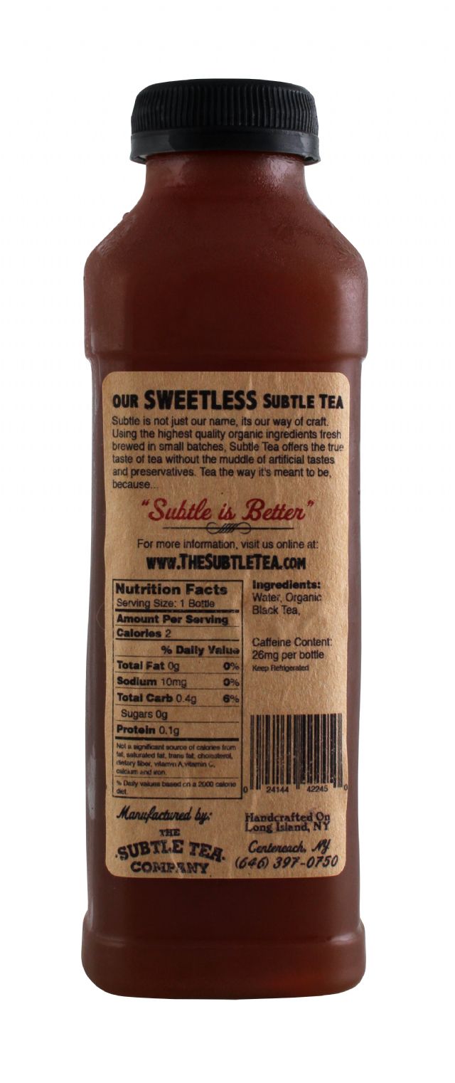 Subtle Tea: SubtleTea Sweetness Facts