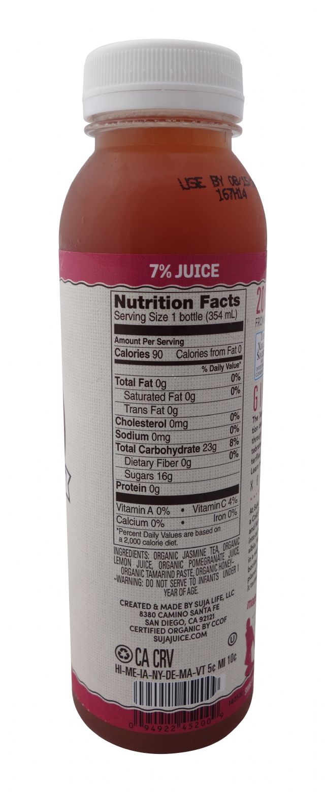 Suja Elements Cold Brew Tea: SujaElementsColdBrewTea-JasminePom-Facts