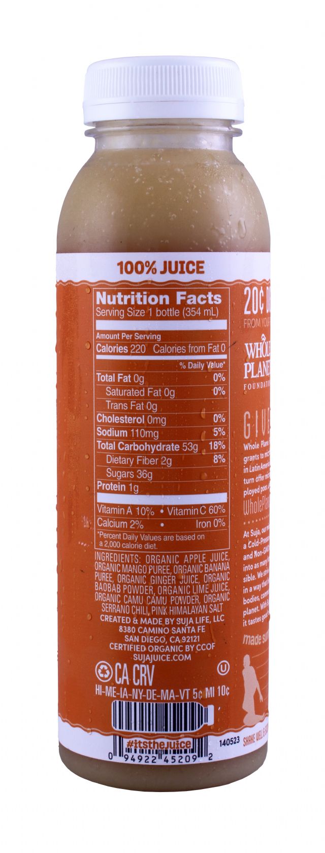 Suja Elements: Suja MangoFuego Facts