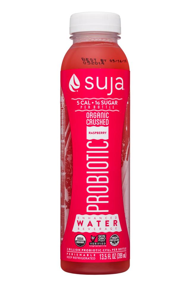 Suja Probiotic Water: Suja-13oz-ProbioticWater-Raspberry-Front