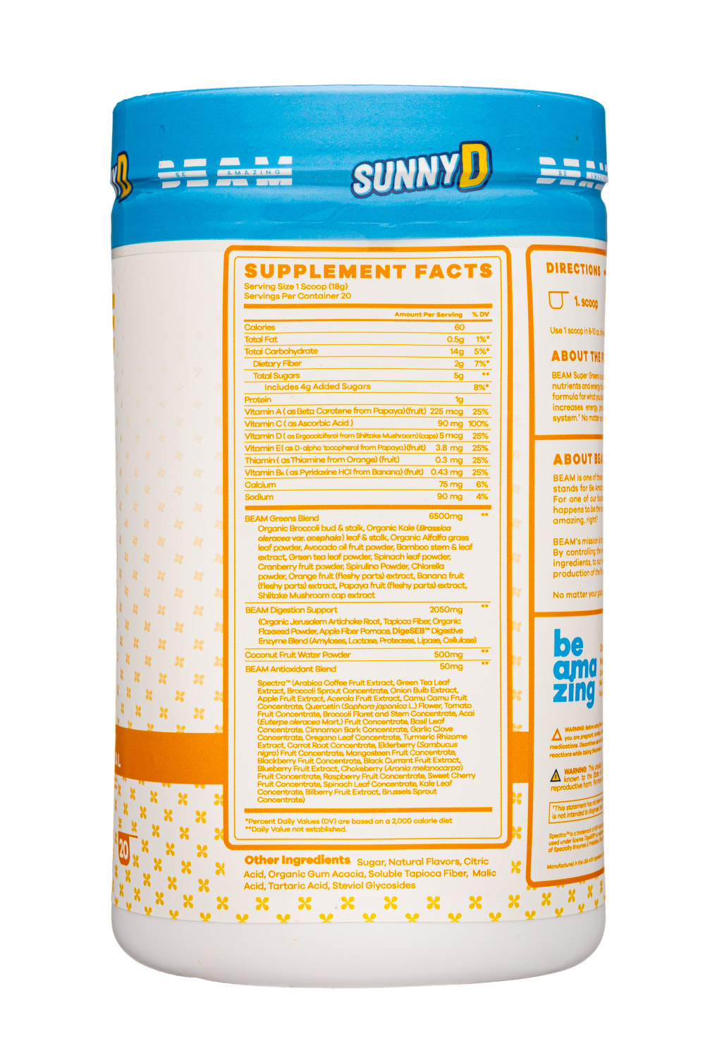 Sunny D: SunnyD-360g-2024-SuperGreens-TangyOriginal-Facts