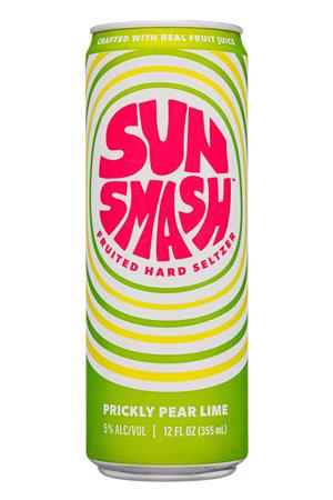 SunSmash Fruited Hard Seltzer: SunSmash-12oz-2021-HardSeltz-PricklyPearLime