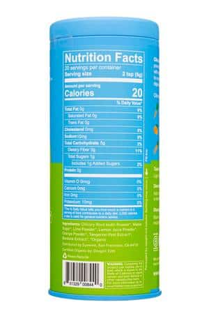 Sunwink: Sunwink-4oz-2023-SuperPowderMix-CitrusLimePrebiotic-Facts