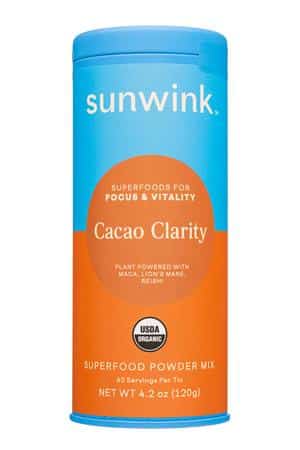 Sunwink: Sunwink-4oz-2023-SuperPowderMix-CacaoClarity-Front
