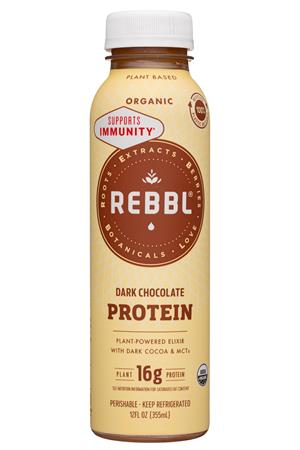 REBBL : Rebbl-12oz-2021-Elixer-Protein-DarkChoc-Front