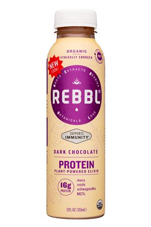 REBBL : Rebbl-12oz-2022-PlantProtein-DarkChoc-Front