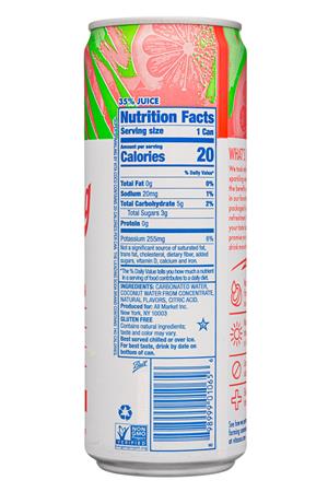 Super Sparkling by Vita Coca: VitaCoco-12oz-2021-SuperSparkling-Grapefruit-Facts