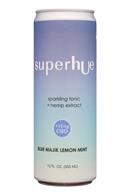 SuperhUe: Superhue-12oz-SparklingHempTonic-BlueMajikLemonMint-Front