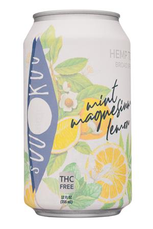SUU KUU Hemp Tonics: SuuKuu-12oz-2020-HempTonic-MintMagLemom-Front