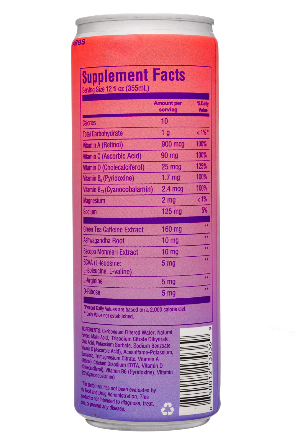 SWAY Energy + Immunity: Sway-12oz-2021-EnerghImmunity-PassionFruit-Facts