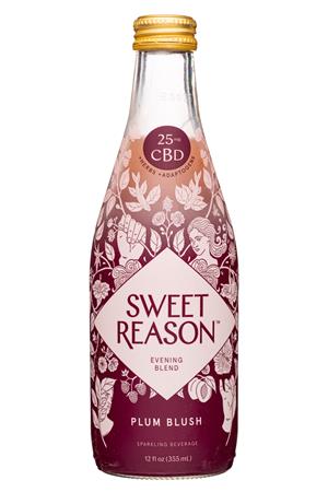 Sweet Reason: SweetReason-12oz-2022-CBDSparkling-PlumBlush-Front