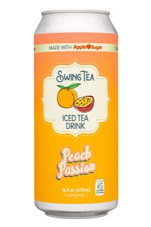 Swing Tea: SwingTea-16oz-2023-IcedTea-PeachPassion-Front