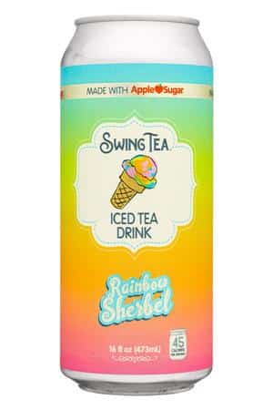Swing Tea: SwingTea-16oz-2023-IcedTea-RainbowSherbet-Front