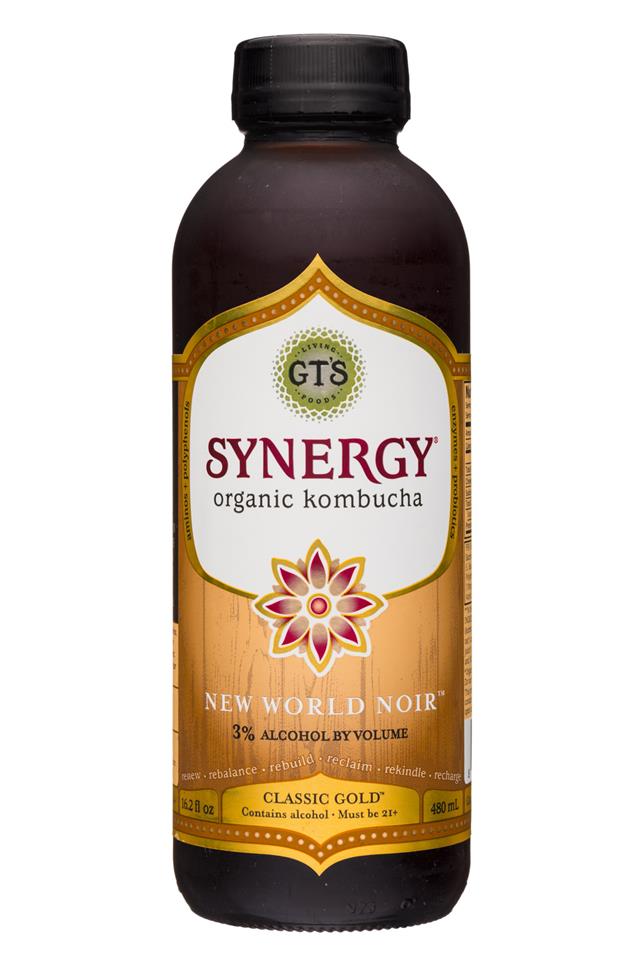 GT's Kombucha: GTs-16oz-SynergyKombucha-NewWorldNoir-Front