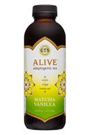 GT's Kombucha: Gts-16oz-AdaptogenicTea-MatchaVanilla-Front