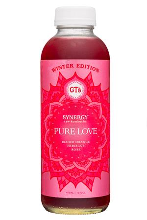 GT's Kombucha: GTs-16oz-2022-Synergy-PureLove-Front