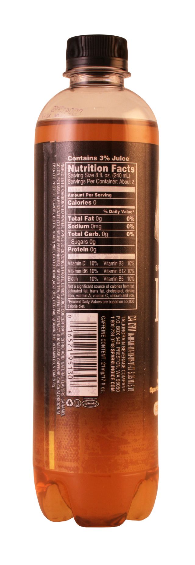 Sparkling Ice -Talking Rain: SparklingICE Tea Lemon Facts