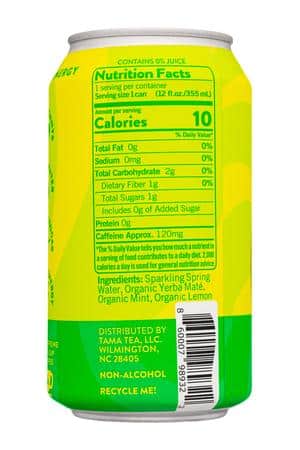 Tama Tea : TamaTea-12oz-2023-SparklingTea-MintMate-Facts