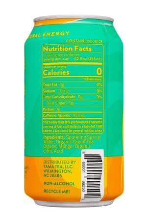 Tama Tea : TamaTea-12oz-2023-SparklingTea-GoGoMango-Facts