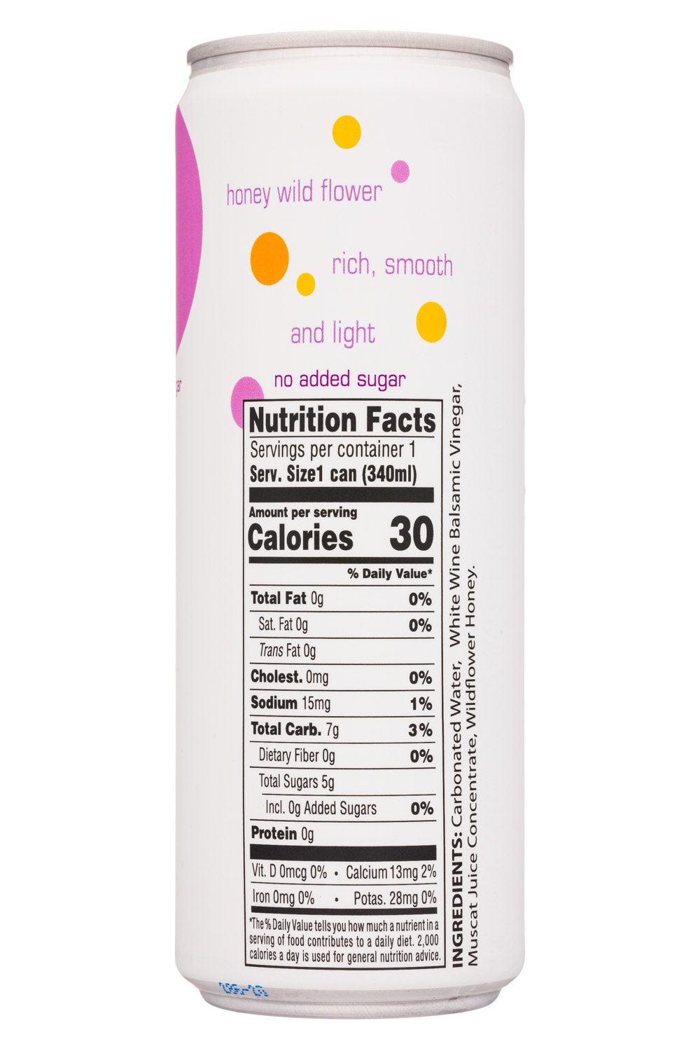 Tarta: Tarta-12oz-2020-BalsamicSeltzer-HoneyWildFlower-Facts