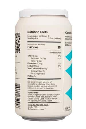 TBD: TBD-12oz-2023-CannabisInfused-GreenTeaLemonade-Facts