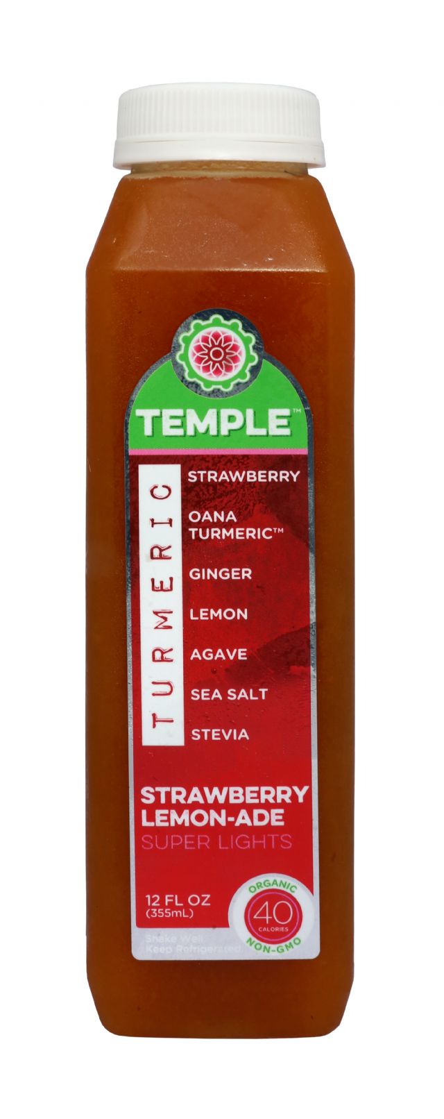 Temple Turmeric Super Lights: Temple StrawLem Front