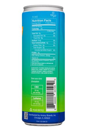 Tempo: Tempo-12oz-2020-SparklingCBD-GreenTea-Facts