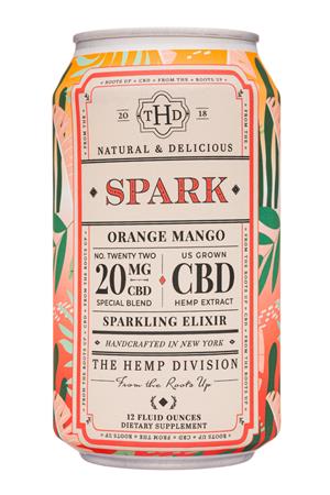 The Hemp Division: TheHempDivision-12oz-2020-SparklingElixer-OrangeMango-Front