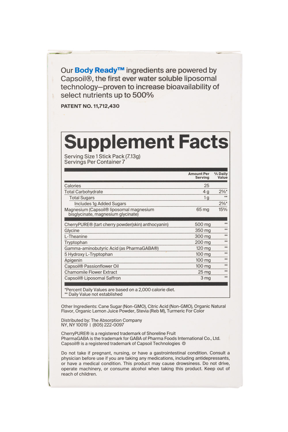 The Absorption Company: TheAbsorptionCompany-77g-2024-ChamomileLemonade-Facts