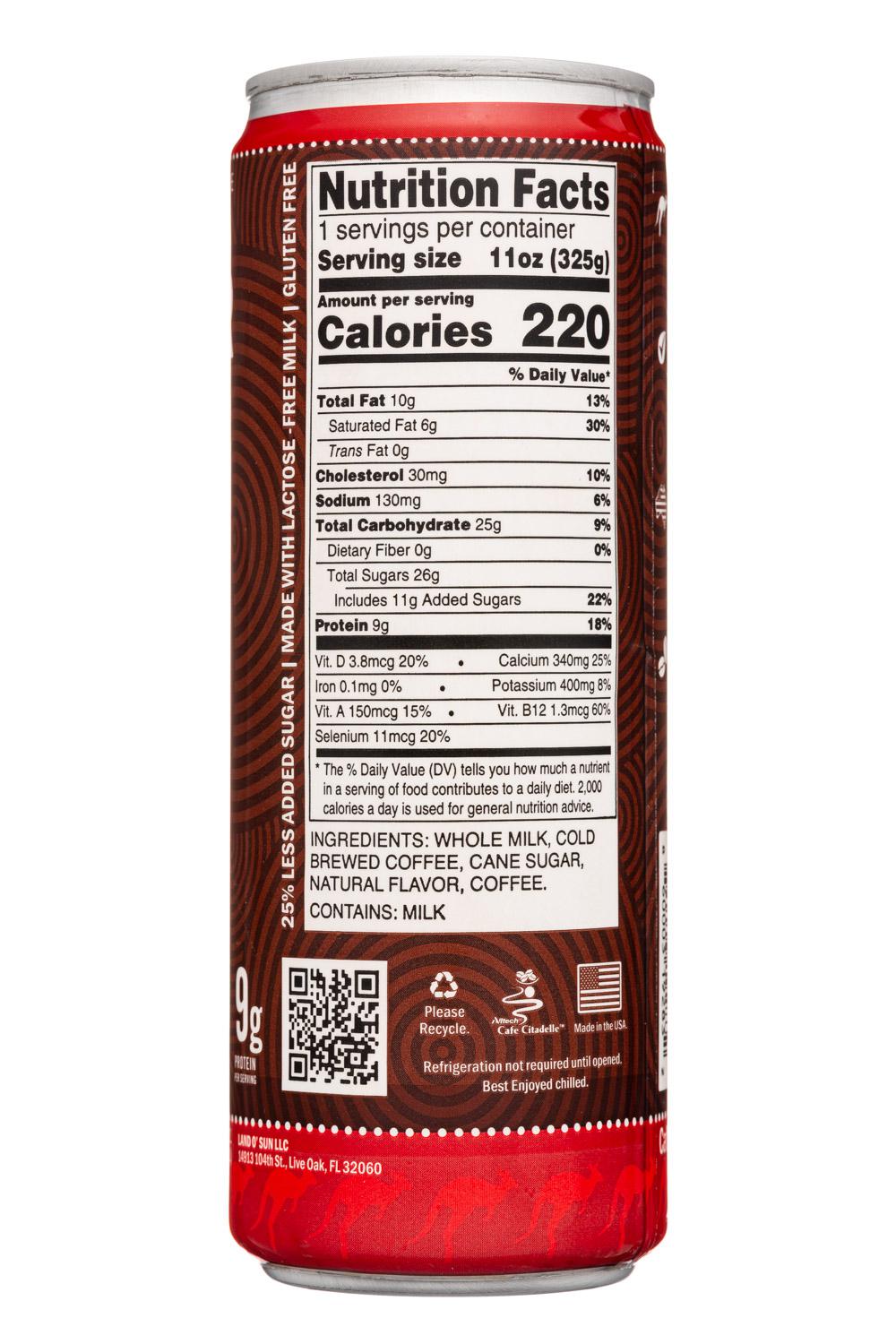 Thunder CoffeeMilk: ThunderCoffeeMilk-11oz-2022-Doubleshot-Facts