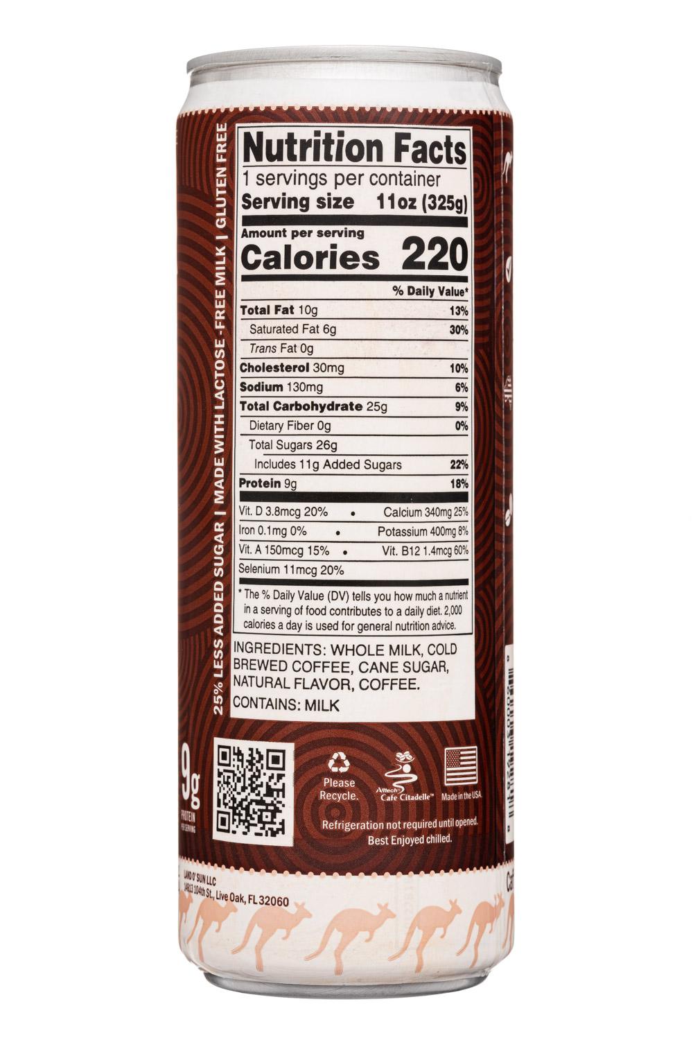 Thunder CoffeeMilk: ThunderCoffeeMilk-11oz-2022-Vanilla-Facts