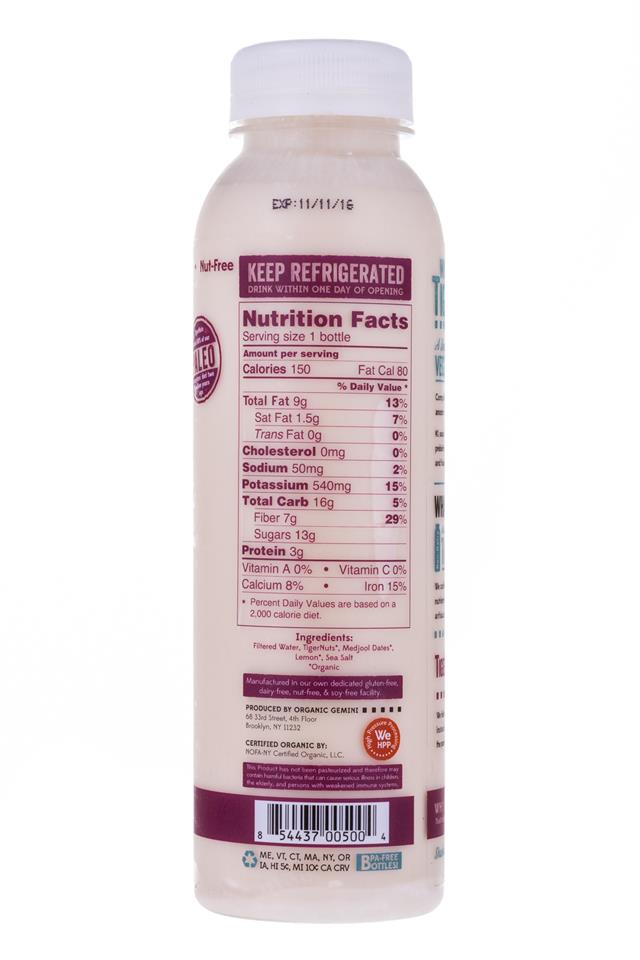 Tigernut Horchata: OrganicGemini-TigerNutHorchata-Original-Facts