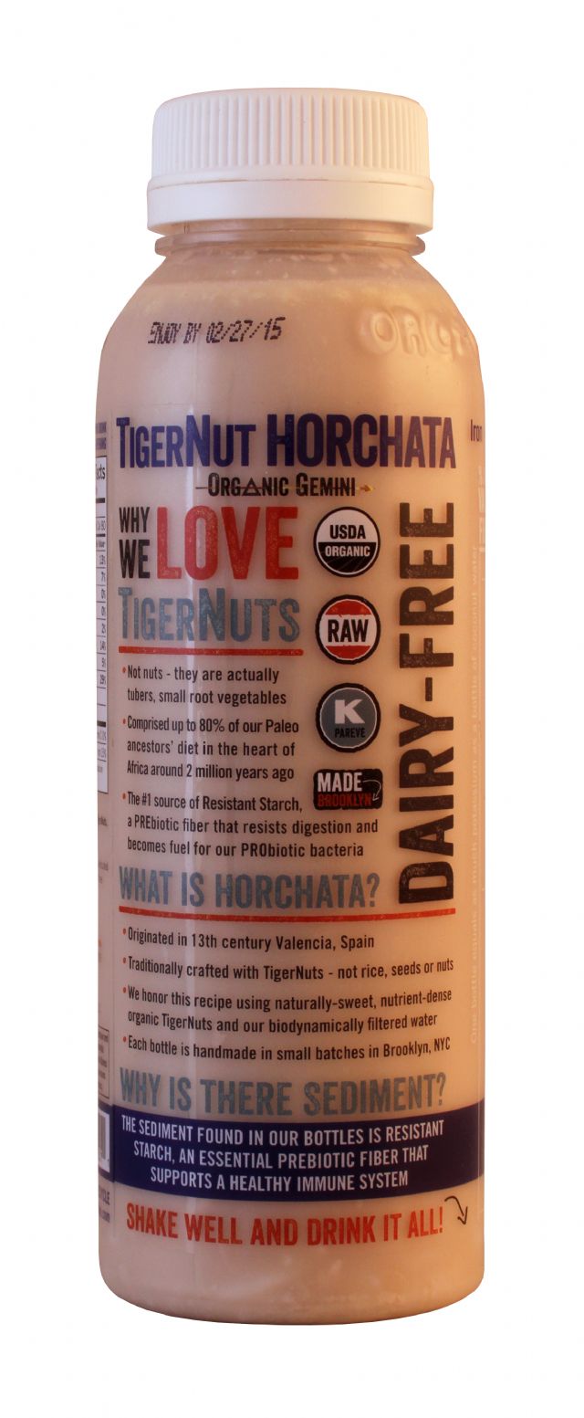 Tigernut Horchata: TigerNUT Unsweet SIde