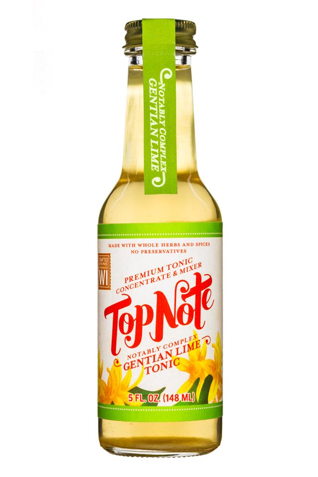 Top Note Tonics: TopNote-5oz-Mixer-GentianLimeTonic-Front