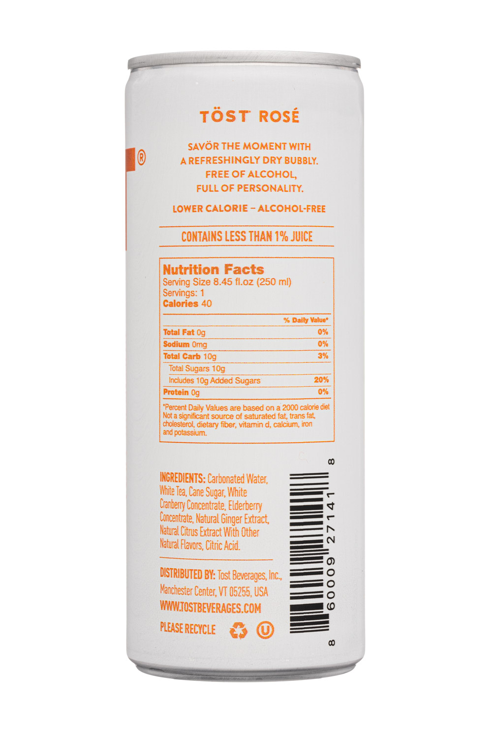 Tost: Tost-8oz-2025-SparkWhiteTea-NA-Rose-Facts