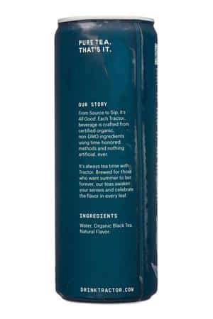 Tractor Beverage Co.: Tractor-12oz-2023-UnsweetBlack-Facts